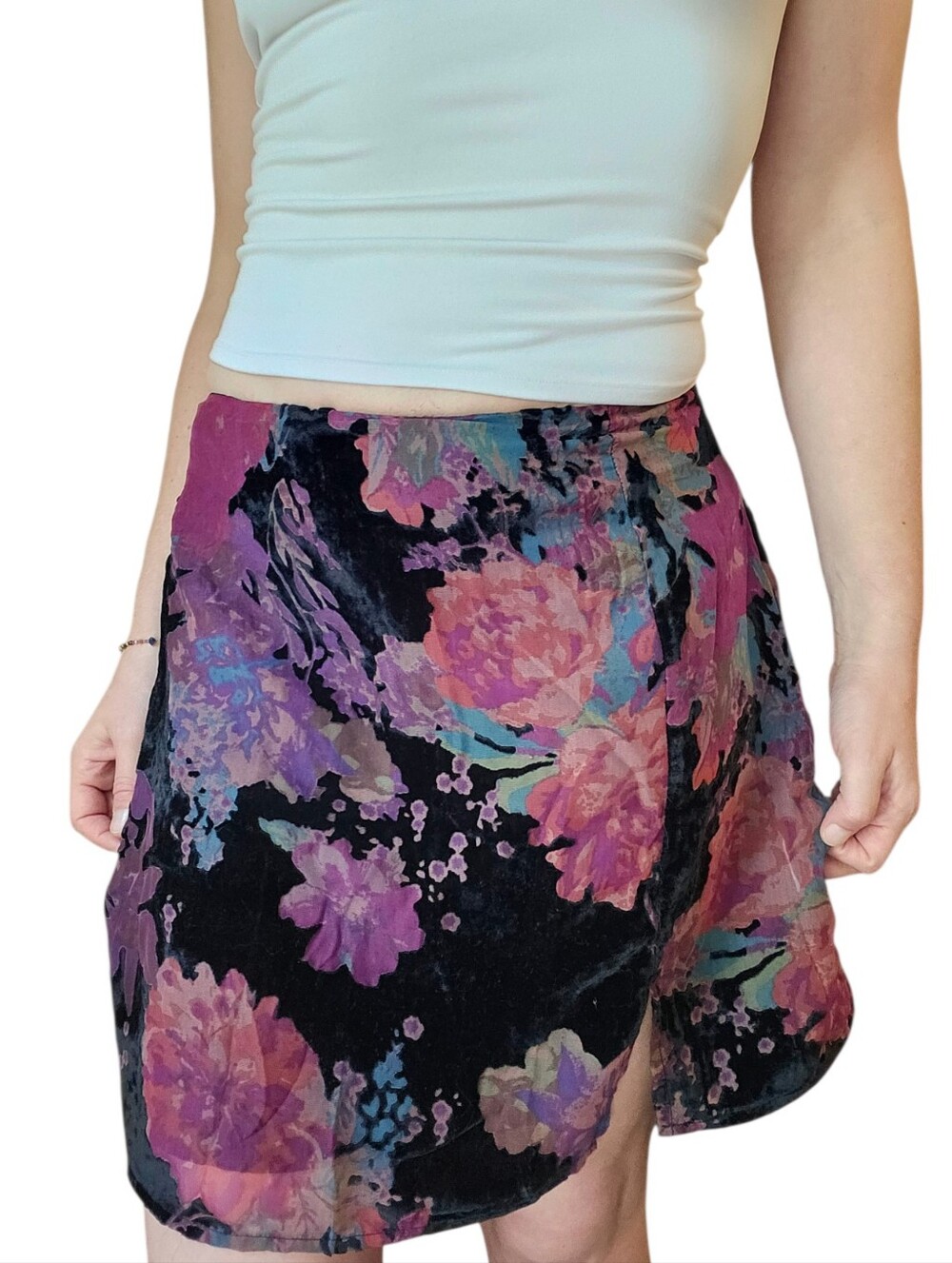 NWT sage the label colorful flower skirt